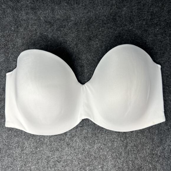 Maidenform Strapless Bra Women's Size 40DD White Full Coverage AS-IS - Picture 1 of 7